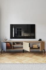 Vesta TV Ünitesi - 180 cm Modern Tasarım, Ekonomik Tv Ünitesi, Metal Kulp