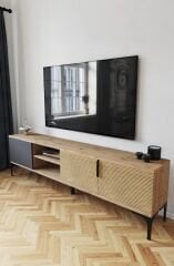 Vesta TV Ünitesi - 180 cm Modern Tasarım, Ekonomik Tv Ünitesi, Metal Kulp