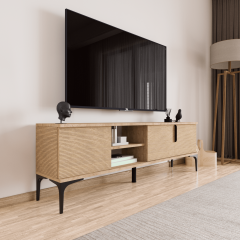 Tarz Tv Ünitesi , Raflı Tv Sehpası , 180 Cm Tv Konsolu, Ekonomik Tv Ünitesi (FULL YUNUS)
