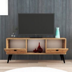 Force Tv Ünitesi Atlantik Çam 140 Cm, Ekonomik Ünite, Modüler Tv Ünitesi