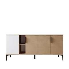 Tarz Konsol 180 Cm (BEYAZ-YUNUS) Metal Kulp Salon Odası Konsolu Tv Konsolu