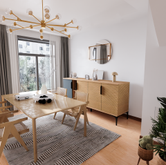 Mobilya Tarz Konsol 4 Kapaklı, Raflı , 180 Cm , Yemek Odası , Ofis, Salon Ünite (ANTRASİT-YUNUS)