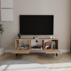 Force Tv Ünitesi Atlantik Çam 140 Cm, Ekonomik Ünite, Modüler Tv Ünitesi