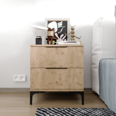 Aden 2 Çekmeceli Sepet Komodin