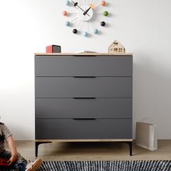 Aden 4 Çekmeceli Antrasit Şifonyer, Yatak Odası, Çocuk Odası