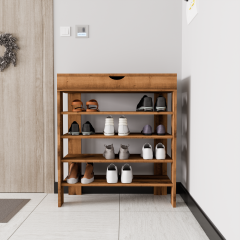 Royal Ayakkabılık , 4 Bölmeli , Saklama Gözlü , Ceviz Ayakkabılık, Ekonomik Ayakkabılık