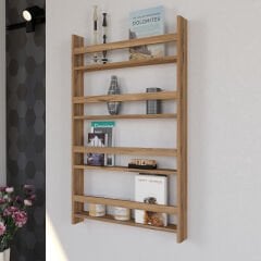 Nordik Duvar Rafı Atlantik Çam, Dekoratif Duvar Rafı, Çok Amaçlı Raf, Kitap Rafı, Aksesuar Rafı