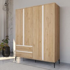 Rio 4 Kapılı Ekonomik, Modüler Dolap, Çocuk Odası, Genç Odası, Çok Amaçlı Dolap, Yatak Odası