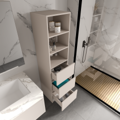 Eylül Çok Amaçlı Dolap 2 Raflı, 3 Çekmeceli, Ekonomik, Modüler, Banyo Mutfak Dolabı