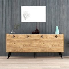Kaya Konsol Atlantik Çam , Mermer Desenli 180 Cm Konsol